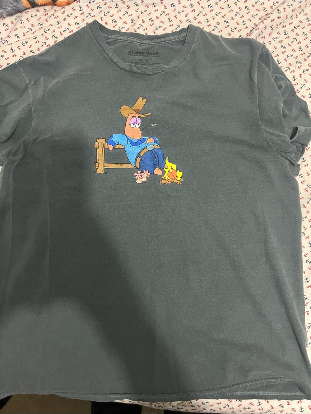 Nickelodeon Patrick Star Cowboy Graphic Tee - Charcoal
